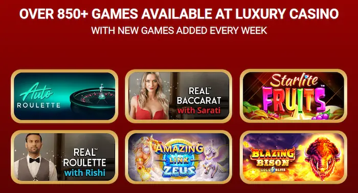 Luxury Casino New Zealand games